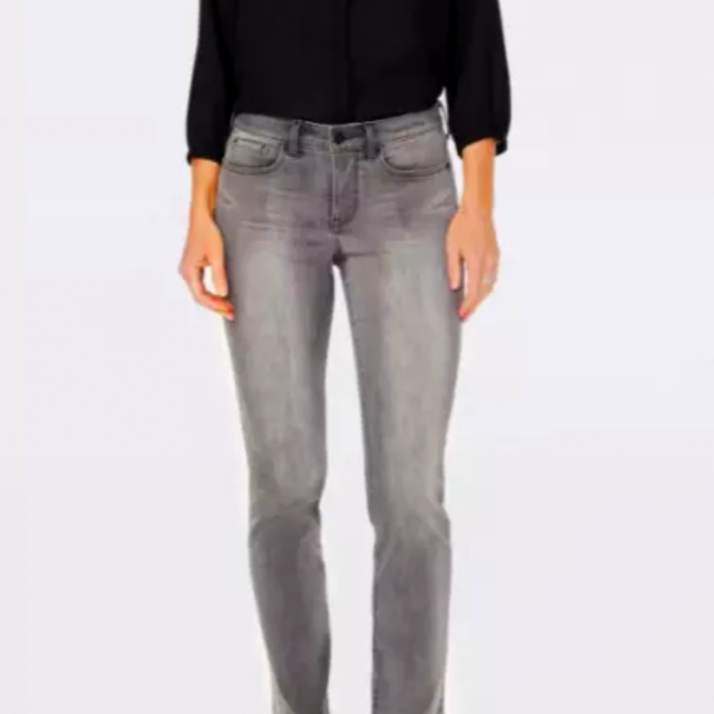 NYDJ Ami Skinny Fit Mid Rise Jeans grey pant Size 10 Petite